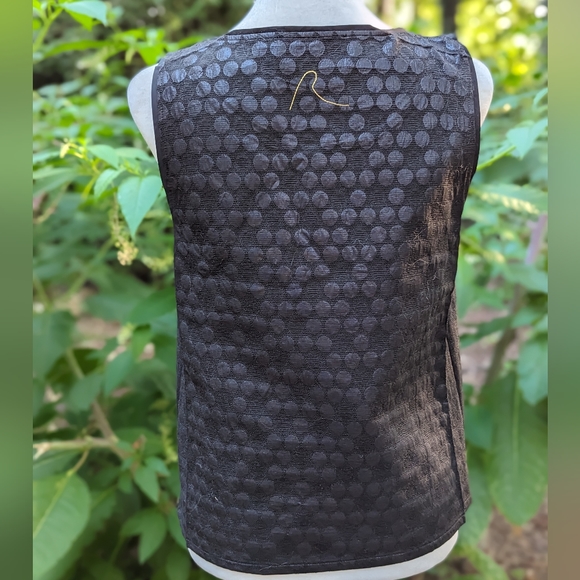 Women’s Cote’lac Tissue Fabric Sleeveless Tank Top, Size 1, US Size: M, black - Picture 7 of 13